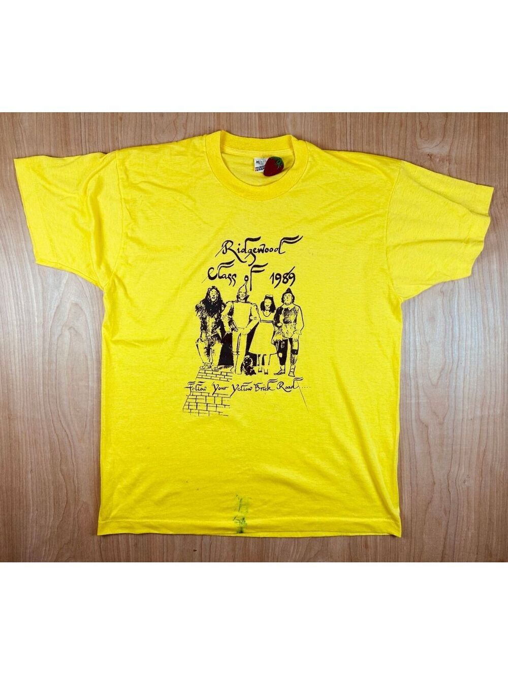 Vintage 80s Ridgewood Wizard of Oz tshirt single stitch xlarge class of 89 nj